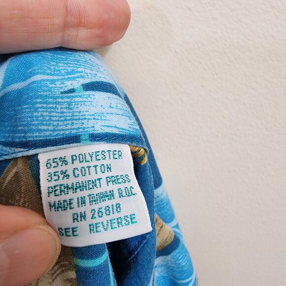 Vintage Waikiki Holiday Hawaiian print short sleeve button up shirt mens size XL - Picture 6 of 10